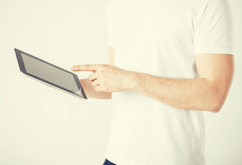 man with tablet pc