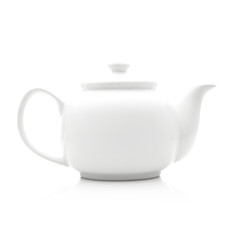 White Teapot on a White Background