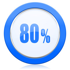 80 percent icon sale sign