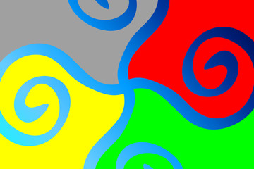 Farben - rot grün blau gelb grau