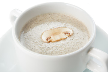 Restaurant food isolated - creamy mushroom soup