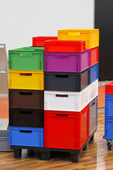 Colourful crates