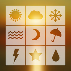 Vector weather icon set