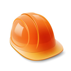 Construction helmet on a white background
