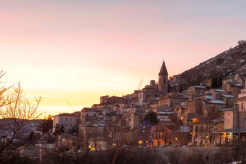 Foto op Aluminium Calascio, one of the most beautiful towns in Italy, Abruzzo © Matteo Gabrieli