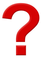 kırmızı renkli soru işareti