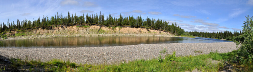 Panoramic view of the river.