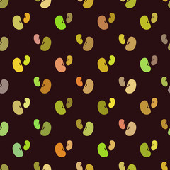 seamless background with beans and nuts
