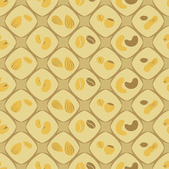 seamless background with beans and nuts