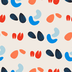 seamless background with beans and nuts