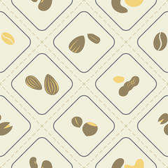 seamless background with beans and nuts