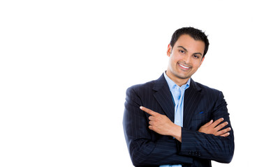 portrait handsome happy, young, smiling business man