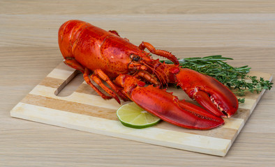 Boiled lobster