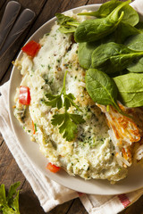 Healthy Spinach Egg White Omelette