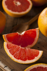 Healthy Organic Red Ruby Grapefruit