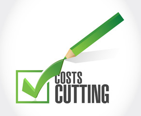 costs cutting check mark illustration