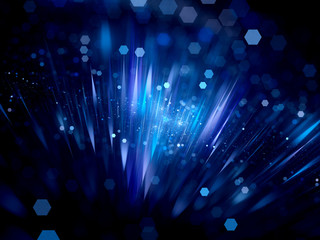 Blue plasma field with particles © sakkmesterke