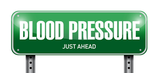 blood pressure road sign illustration design