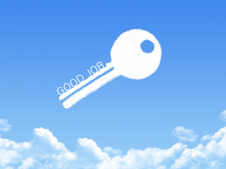 Key to Good job cloud shape