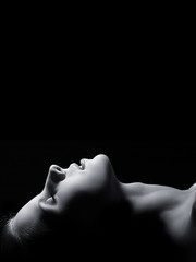 Obraz premium sleeping woman profile
