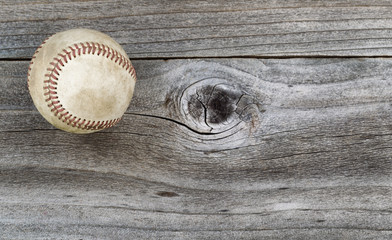 Old Baseball on weathered wood © tab62