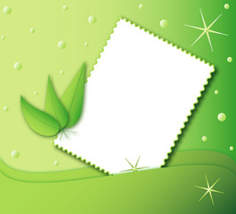 Bio background with frame for text, vector format