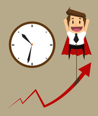 crisis problems with businessman that helps statistics