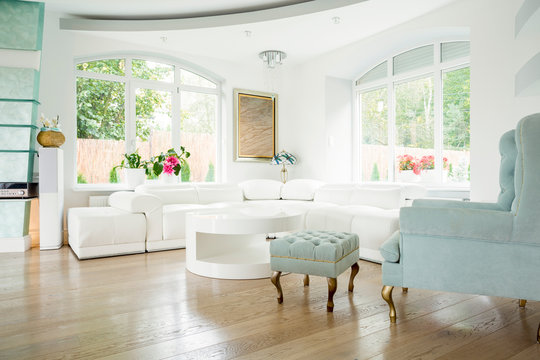 Designer armchair in luxury interior