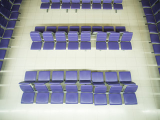 Empty airport lounge