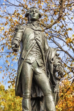 General Lafayette Statue Lafayette Park Autumn Washington DC