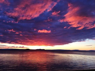 Sunset over Lake Taupo, New Zealand