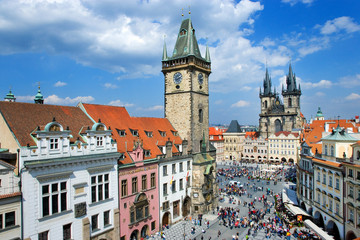 Naklejka premium Old town square, Prague (UNESCO), Czech republic