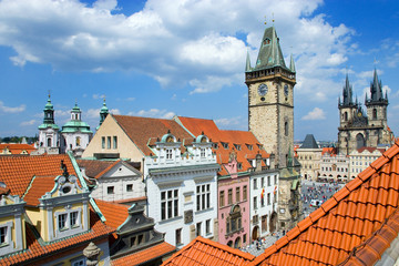 Naklejka na ściany i meble Old town square, Prague (UNESCO), Czech republic