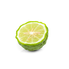 Bergamot fruit on white background.