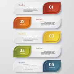 Design clean number banners template. Vector.