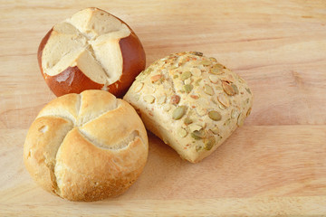 Stock image if fresh bread rolls from the bakers