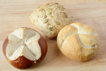 Stock image if fresh bread rolls from the bakers
