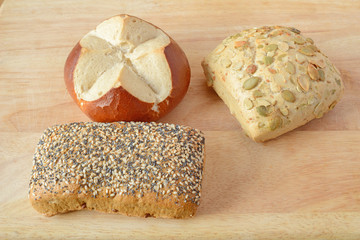 Stock image if fresh bread rolls from the bakers