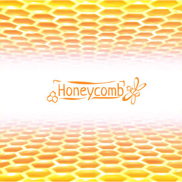 Vector honeycomb background from yellow to white colors