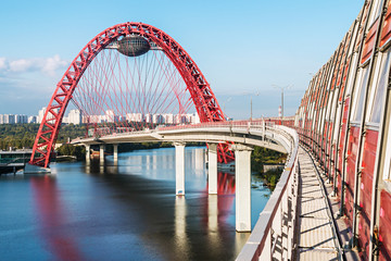 Zhivopisny Bridge is cable-stayed bridge