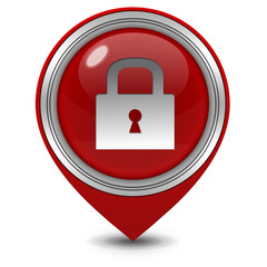 protect pointer icon on white background