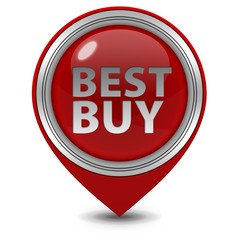 Best buy pointer icon on white background
