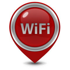 wifi pointer icon on white background
