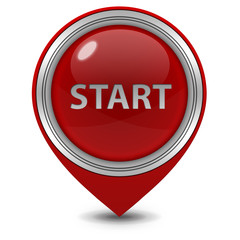 start pointer icon on white background