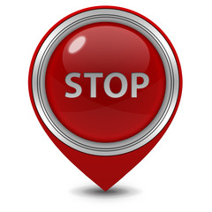 stop pointer icon on white background