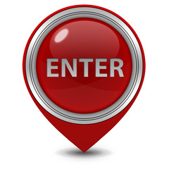 enter pointer icon on white background