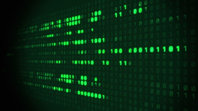 Binary Matrix Scrolling Prespective