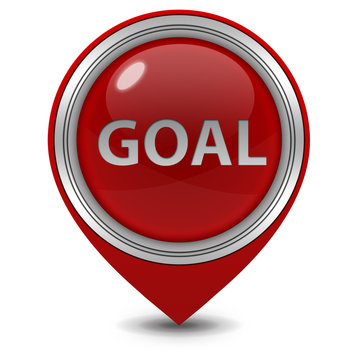 Goal pointer icon on white background