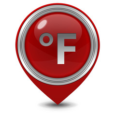 fahrenheit pointer icon on white background