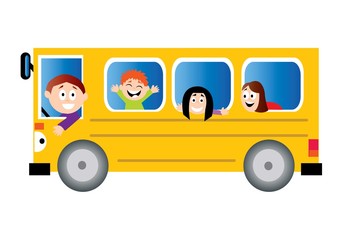 autobus z dziecmi